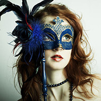 Jester Joker Venetian Masquerade Full Face Mask with Bells - Black White